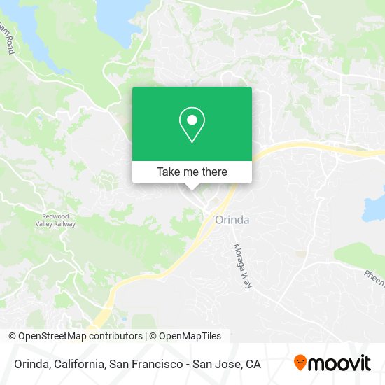 Orinda, California map