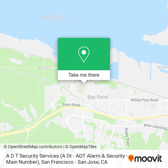 A D T Security Services (A Dt - ADT Alarm & Security - Main Number) map