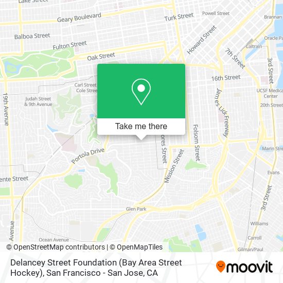 Mapa de Delancey Street Foundation (Bay Area Street Hockey)