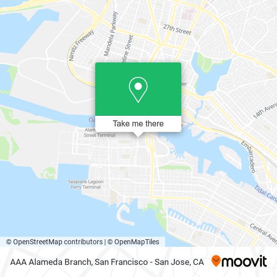 Mapa de AAA Alameda Branch