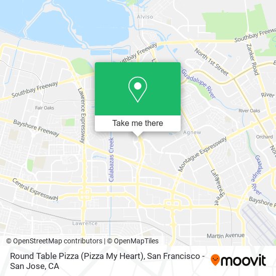 Round Table Pizza (Pizza My Heart) map