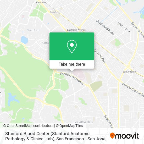 Stanford Blood Center (Stanford Anatomic Pathology & Clinical Lab) map