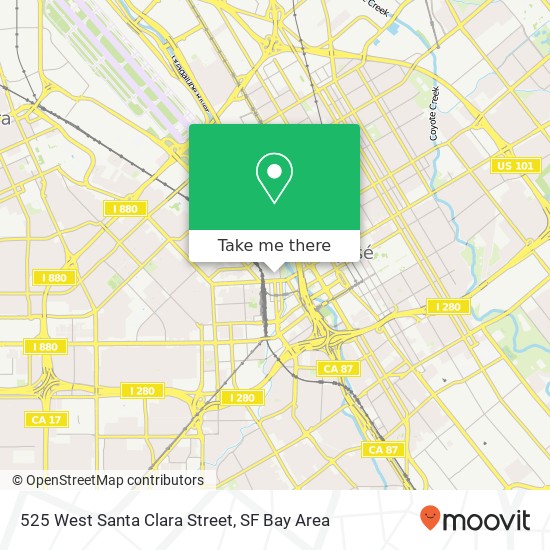Mapa de 525 West Santa Clara Street