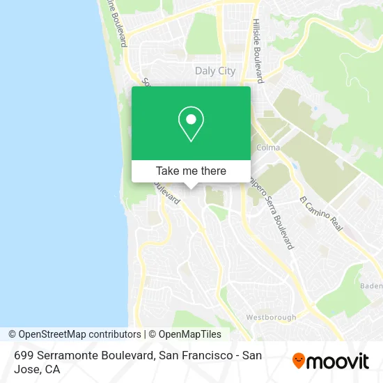 Mapa de 699 Serramonte Boulevard