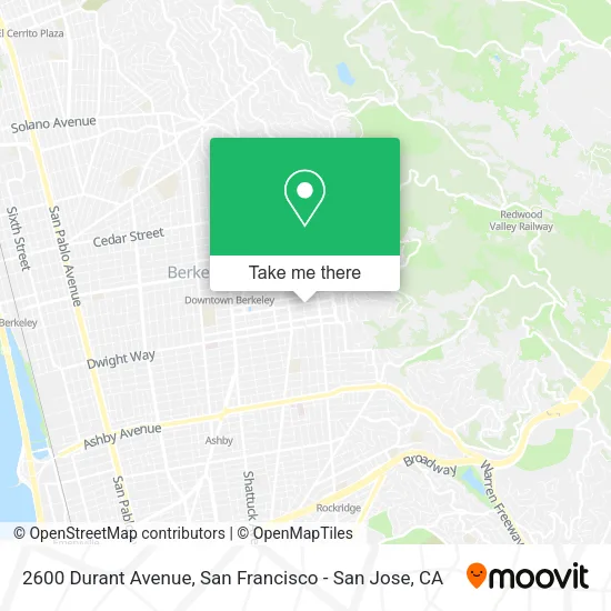 Mapa de 2600 Durant Avenue
