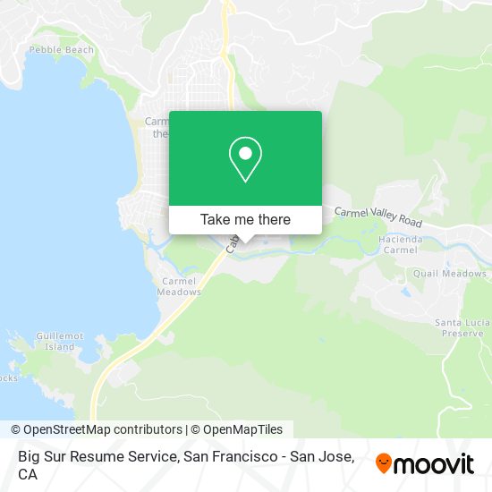 Big Sur Resume Service map