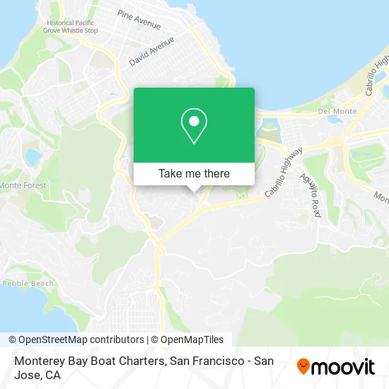 Monterey Bay Boat Charters map