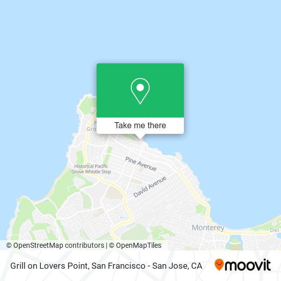 Grill on Lovers Point map