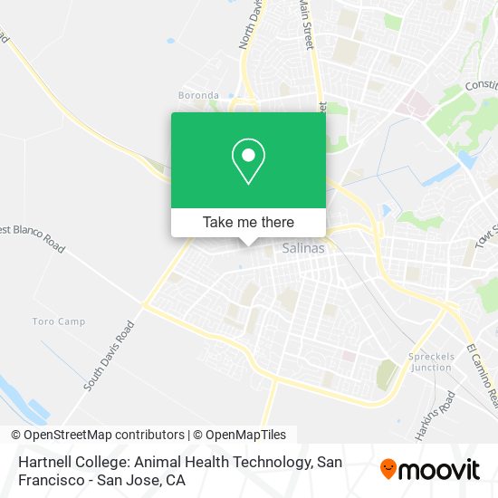 Hartnell College: Animal Health Technology map