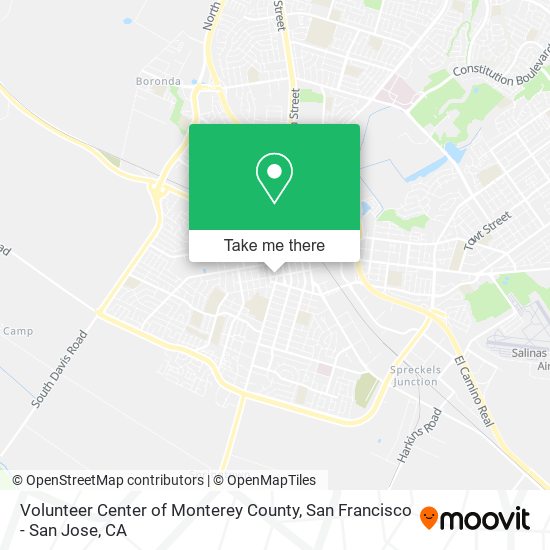Volunteer Center of Monterey County map