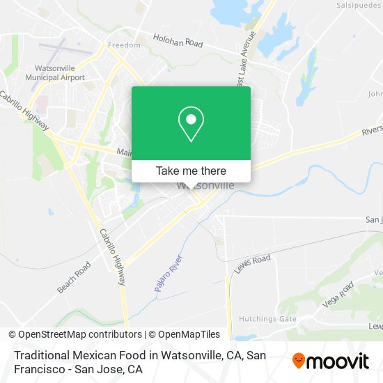 Mapa de Traditional Mexican Food in Watsonville, CA