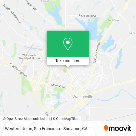 Mapa de Western Union