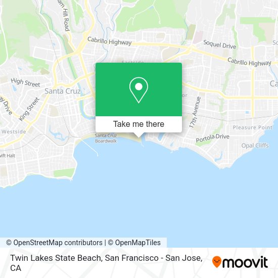 Twin Lakes State Beach map