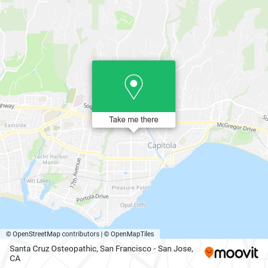 Santa Cruz Osteopathic map