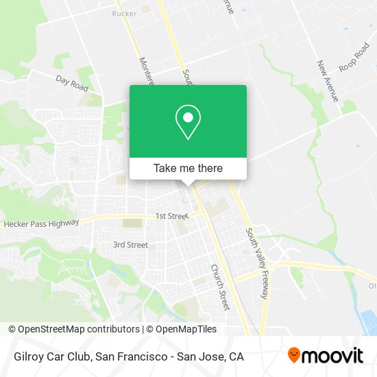 Gilroy Car Club map