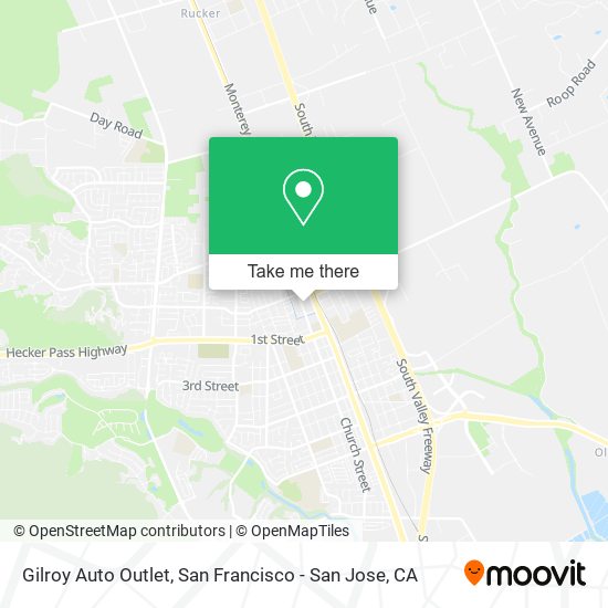 Mapa de Gilroy Auto Outlet