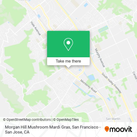 Morgan Hill Mushroom Mardi Gras map