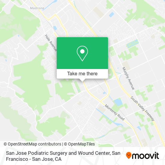 San Jose Podiatric Surgery and Wound Center map