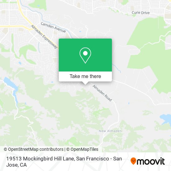 Mapa de 19513 Mockingbird Hill Lane