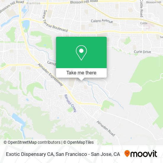 Exotic Dispensary CA map