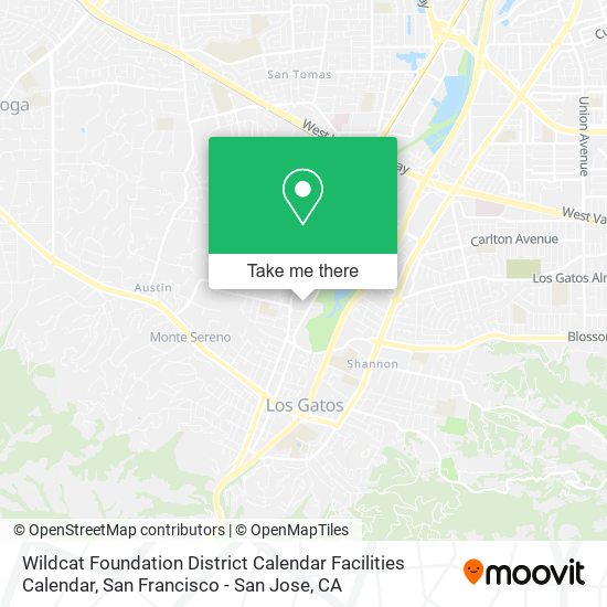 Wildcat Foundation District Calendar Facilities Calendar map