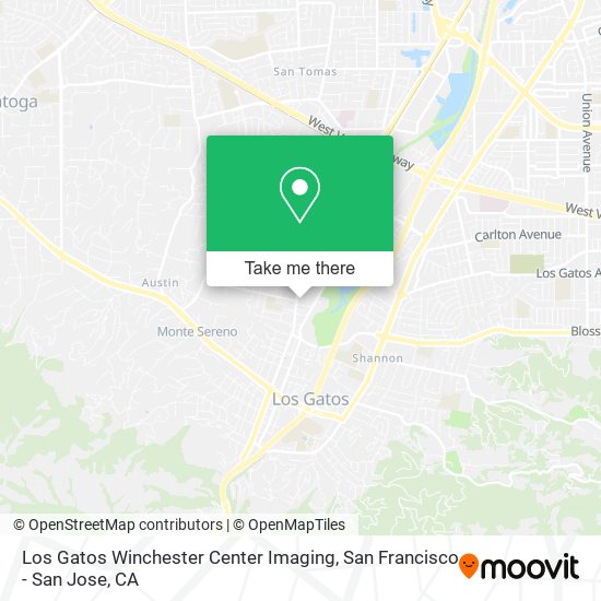 Los Gatos Winchester Center Imaging map