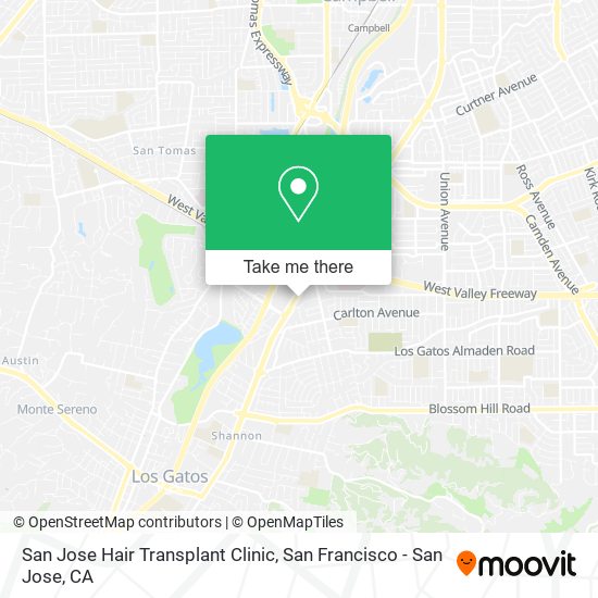 San Jose Hair Transplant Clinic map