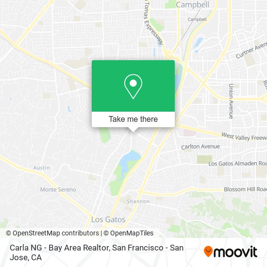 Carla NG - Bay Area Realtor map