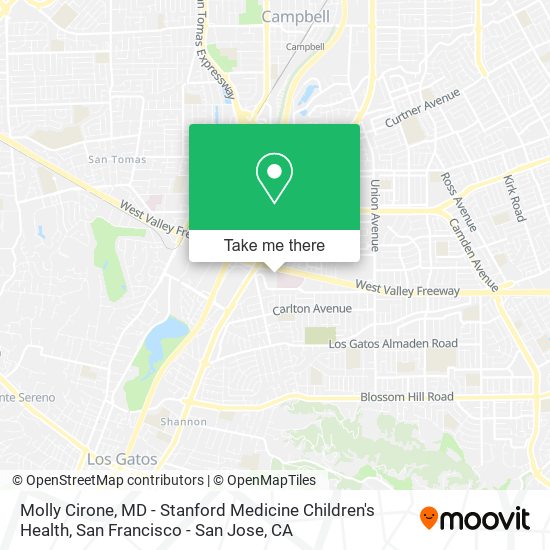 Molly Cirone, MD - Stanford Medicine Children's Health map