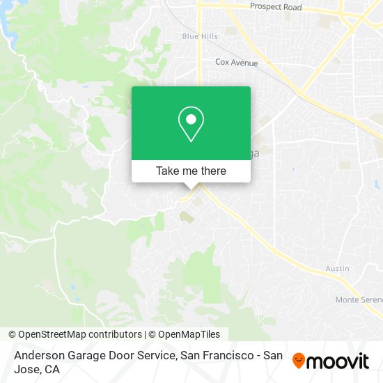 Anderson Garage Door Service map