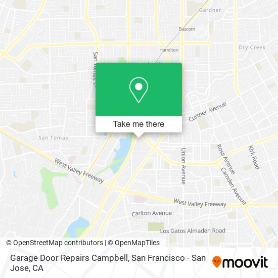 Garage Door Repairs Campbell map