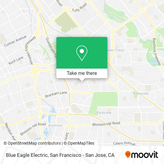 Blue Eagle Electric map