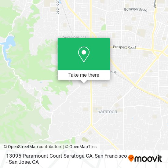 13095 Paramount Court Saratoga CA map
