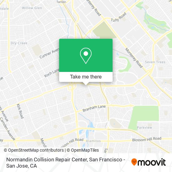 Normandin Collision Repair Center map
