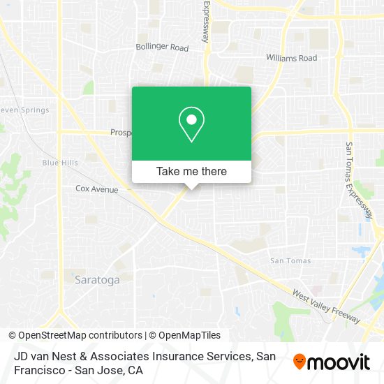 Mapa de JD van Nest & Associates Insurance Services