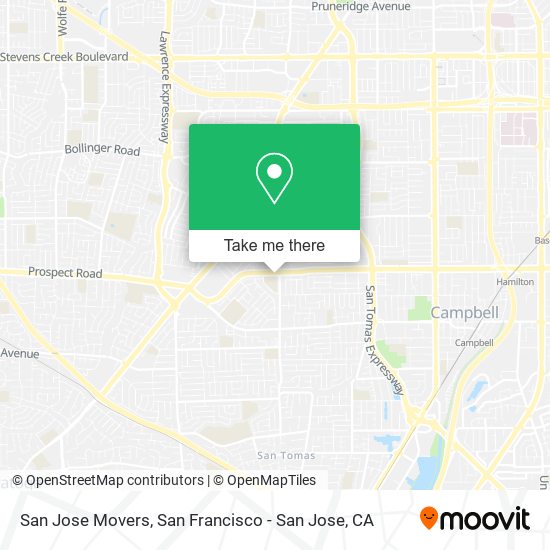 San Jose Movers map