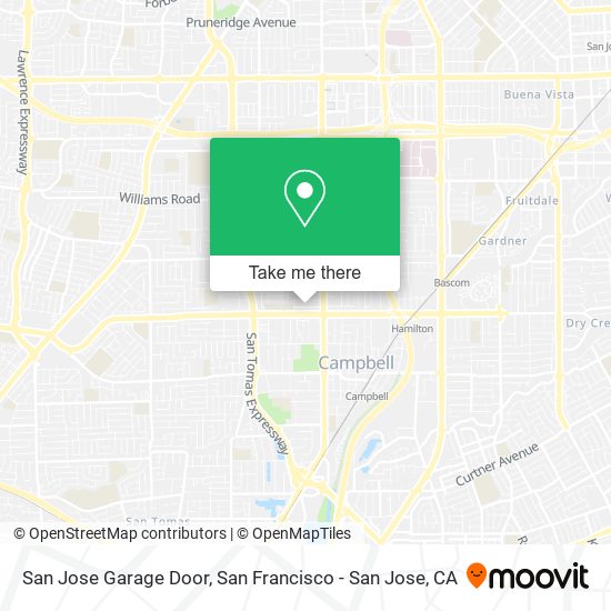 Mapa de San Jose Garage Door