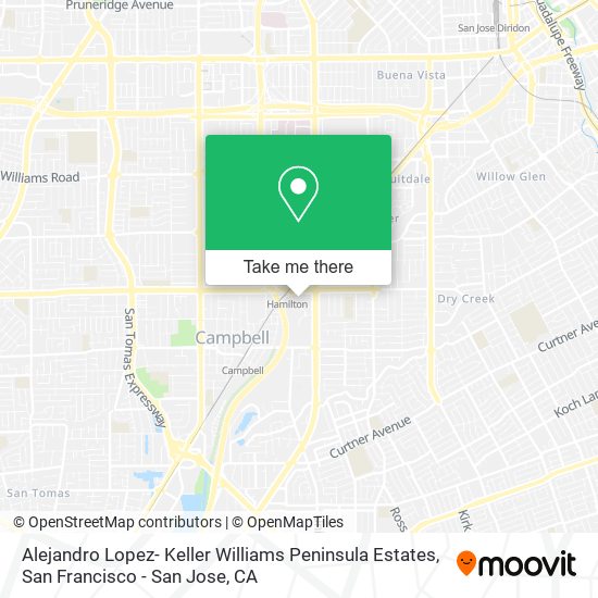 Mapa de Alejandro Lopez- Keller Williams Peninsula Estates