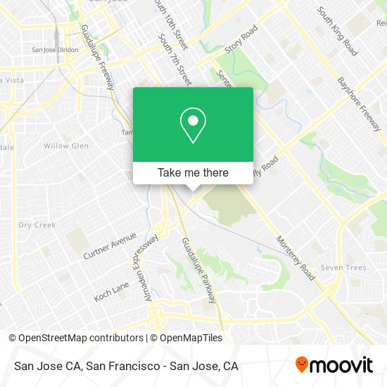 Mapa de San Jose CA