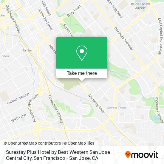 Surestay Plus Hotel by Best Western San Jose Central City map