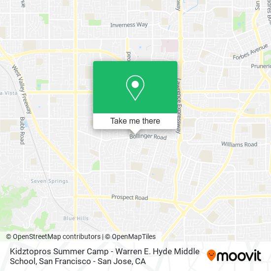 Kidztopros Summer Camp - Warren E. Hyde Middle School map