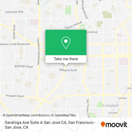 Saratoga Ave Suite A San Jose CA map