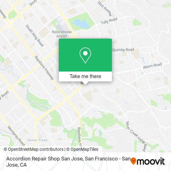 Accordion Repair Shop San Jose map