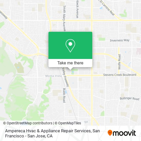 Mapa de Ampereca Hvac & Appliance Repair Services