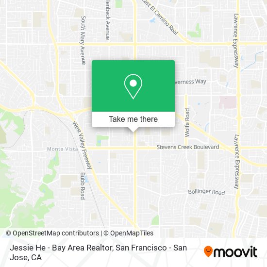 Jessie He - Bay Area Realtor map