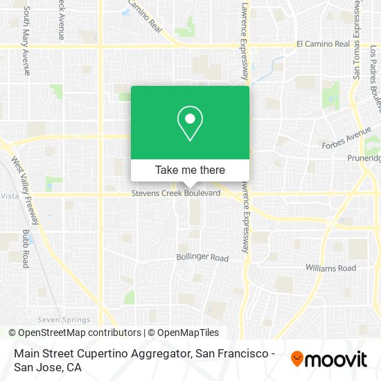 Main Street Cupertino Aggregator map