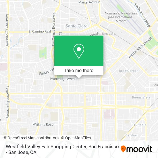 Mapa de Westfield Valley Fair Shopping Center