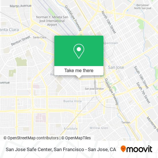 San Jose Safe Center map