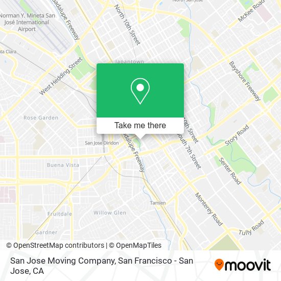 Mapa de San Jose Moving Company
