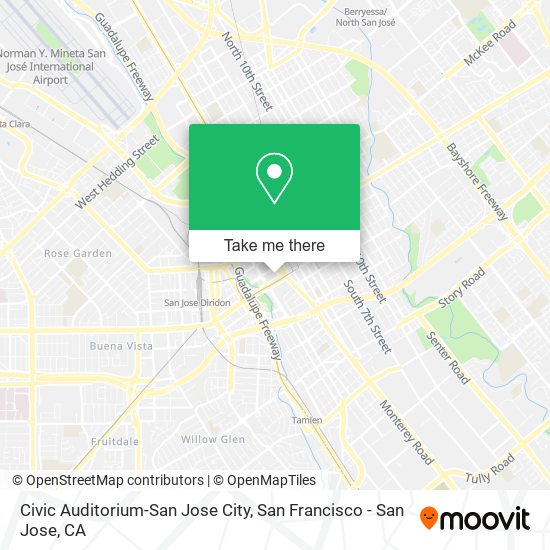 Mapa de Civic Auditorium-San Jose City